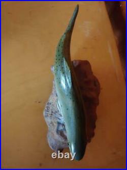 Big Sky Carvers B. Reel Cutthroat Trout Burl Wood Carved Mini Fish Sculpture