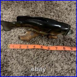 Big Sky Carvers Bass B. Reel, Burl Wood With Bass On Top. 8.5 L X 4.5 T X 2W