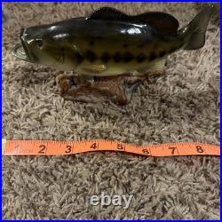 Big Sky Carvers Bass B. Reel, Burl Wood With Bass On Top. 8.5 L X 4.5 T X 2W