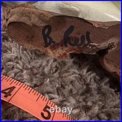 Big Sky Carvers Bass B. Reel, Burl Wood With Bass On Top. 8.5 L X 4.5 T X 2W