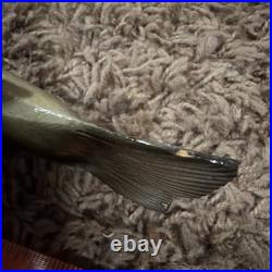 Big Sky Carvers Bass B. Reel, Burl Wood With Bass On Top. 8.5 L X 4.5 T X 2W