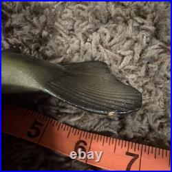 Big Sky Carvers Bass B. Reel, Burl Wood With Bass On Top. 8.5 L X 4.5 T X 2W