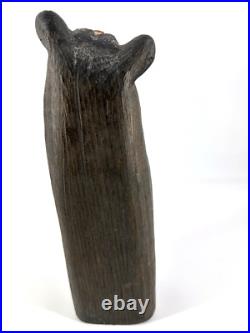 Big Sky Carvers Bear Fish 12 hand carved Wood MONTANA HANDMADE Hugging the fish