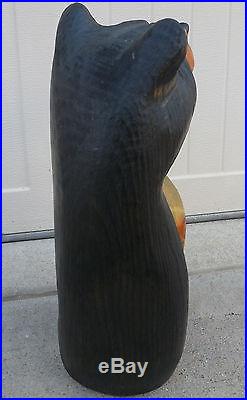Big Sky Carvers Bear Fish Trout Solid Wood Carving 15 Bearfoots Jeff Fleming