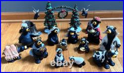 Big Sky Carvers Bear Foots Beartivity I II III 20pc Christmas Nativity Fleming