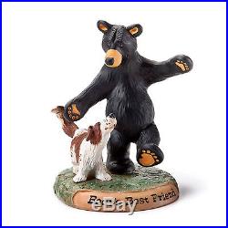 Big Sky Carvers Bearfoots Bear Bear's Best Friend Figurine Black Bear