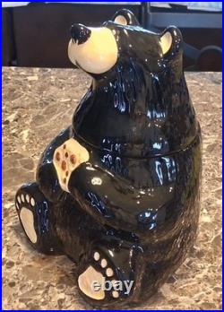 Big Sky Carvers Bearfoots Bears 12 Ceramic Black Bear Cookie Jar Jeff Fleming