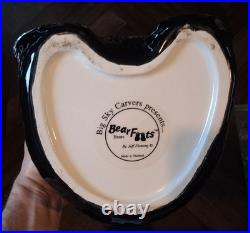 Big Sky Carvers Bearfoots Bears 12 Ceramic Black Bear Cookie Jar Jeff Fleming