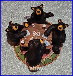 Big Sky Carvers Bearfoots Bears Jeff Fleming Card Sharks Black Bears Poker Table
