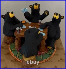 Big Sky Carvers Bearfoots Bears Jeff Fleming Card Sharks Black Bears Poker Table