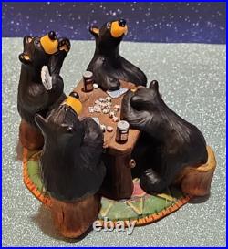 Big Sky Carvers Bearfoots Bears Jeff Fleming Card Sharks Black Bears Poker Table