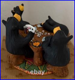 Big Sky Carvers Bearfoots Bears Jeff Fleming Card Sharks Black Bears Poker Table