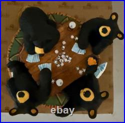 Big Sky Carvers Bearfoots Bears Jeff Fleming Card Sharks Black Bears Poker Table