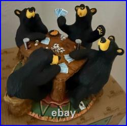 Big Sky Carvers Bearfoots Bears Jeff Fleming Card Sharks Black Bears Poker Table
