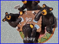 Big Sky Carvers Bearfoots Bears Jeff Fleming Card Sharks Black Bears Poker Table