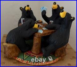 Big Sky Carvers Bearfoots Bears Jeff Fleming Card Sharks Black Bears Poker Table
