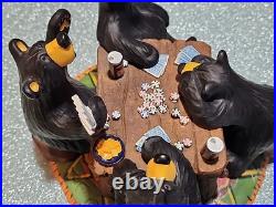 Big Sky Carvers Bearfoots Bears Jeff Fleming Card Sharks Black Bears Poker Table