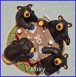 Big Sky Carvers Bearfoots Bears Jeff Fleming Card Sharks Black Bears Poker Table