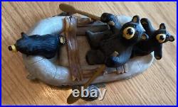 Big Sky Carvers Bearfoots Bears River Rafters Figurine By Jeff Fleming #106