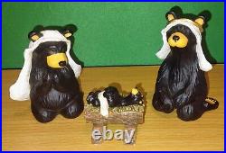 Big Sky Carvers Bearfoots Beartivity Bear Christmas Nativity Set Figurines