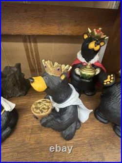 Big Sky Carvers Bearfoots Beartivity Figurine 14 Pc Jeff Fleming Nativity