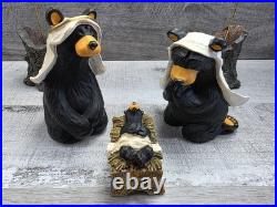 Big Sky Carvers Bearfoots Beartivity Figurine 7 Pc Jeff Fleming Retired Htf 75.6