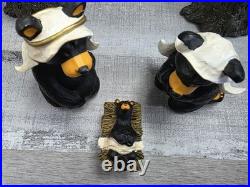 Big Sky Carvers Bearfoots Beartivity Figurine 7 Pc Jeff Fleming Retired Htf 75.6
