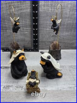 Big Sky Carvers Bearfoots Beartivity Figurine 7 Pc Jeff Fleming Retired Htf 75.6