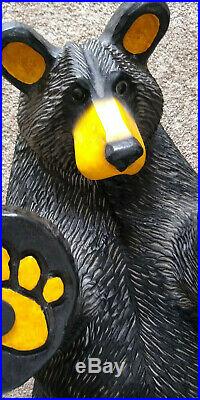 Big Sky Carvers Bearfoots Black Bear Benny Table-local pickup only SE Wisconsin