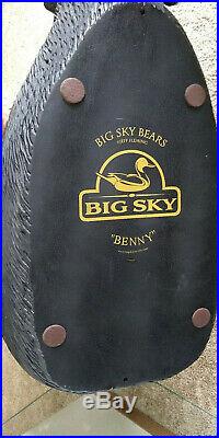 Big Sky Carvers Bearfoots Black Bear Benny Table-local pickup only SE Wisconsin