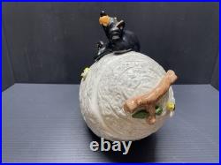Big Sky Carvers Bearfoots Black Bear On Bee Hive Cookie Jar Jeff Fleming Rare