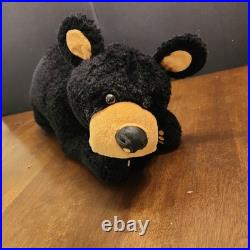 Big Sky Carvers Bearfoots Black Bears Vintage Large Laying Down Plush 24