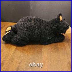 Big Sky Carvers Bearfoots Black Bears Vintage Large Laying Down Plush 24