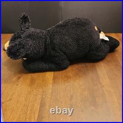 Big Sky Carvers Bearfoots Black Bears Vintage Large Laying Down Plush 24
