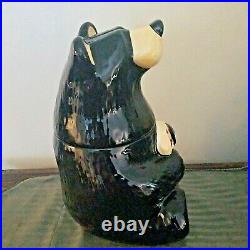Big Sky Carvers Bearfoots Ceramic Canister Cookie Jar Jeff Fleming Black Bear