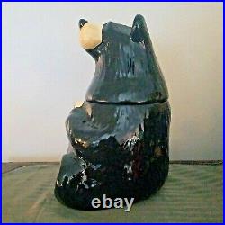 Big Sky Carvers Bearfoots Ceramic Canister Cookie Jar Jeff Fleming Black Bear