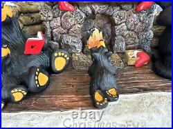 Big Sky Carvers Bearfoots Christmas Eve Bear Family Large Figurine Jeff Fleming