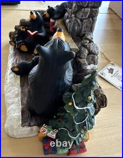 Big Sky Carvers Bearfoots Christmas Eve Bear Family Large Figurine Jeff Fleming