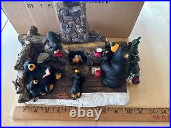 Big Sky Carvers Bearfoots Christmas Eve Bear Family Large Figurine Jeff Fleming