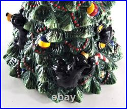 Big Sky Carvers Bearfoots Cookie Jar NEW Black Bears Christmas Tree Jeff Fleming