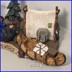 Big Sky Carvers Bearfoots Happy Campers Figurine Jeff Fleming Black Bears Tents