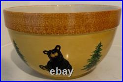 Big Sky Carvers Bearfoots Large Bear Popcorn Bowl New With Box 50030 Country Cabin