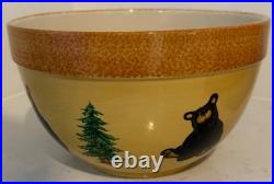 Big Sky Carvers Bearfoots Large Bear Popcorn Bowl New With Box 50030 Country Cabin
