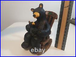 Big Sky Carvers Bearfoots Lot Of 3 Three Bears Box Rocking Chair W Cub 5x7 Frame