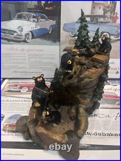 Big Sky Carvers Bearfoots MOUNTAIN FOUNTAIN Bear Statue By Jeff Fleming NO PUMP