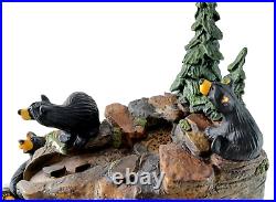 Big Sky Carvers Bearfoots MOUNTAIN FOUNTAIN Bear Statue By Jeff Fleming NO PUMP