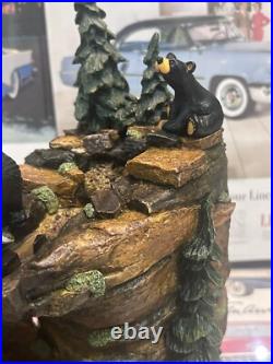 Big Sky Carvers Bearfoots MOUNTAIN FOUNTAIN Bear Statue By Jeff Fleming NO PUMP