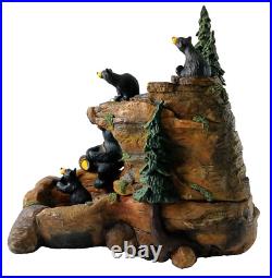 Big Sky Carvers Bearfoots MOUNTAIN FOUNTAIN Bear Statue By Jeff Fleming NO PUMP