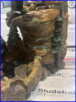 Big Sky Carvers Bearfoots MOUNTAIN FOUNTAIN Bear Statue By Jeff Fleming NO PUMP