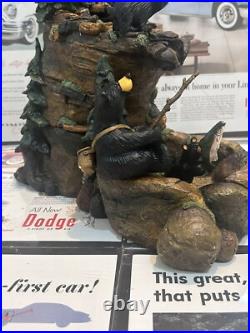 Big Sky Carvers Bearfoots MOUNTAIN FOUNTAIN Bear Statue By Jeff Fleming NO PUMP